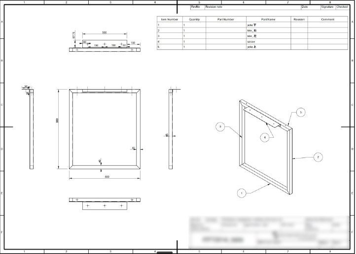 展示用テーブル図面